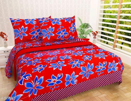 Stylish Polycotton 90x90 Double BedSheets